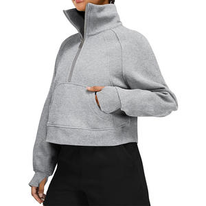 Hiver Kore Polaire double face Col montant Quarter Zip Sweatshirt Femme Hoodies - Product Image 2