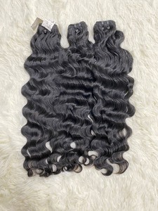 Fournisseurs vietnamiens de cheveux humains vierges non traités, vague profonde lâche, lisse, ondulé, bouclé, trame plate, péruvien, naturel, Remy - Product Image 4