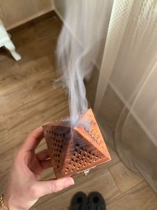 HANDMADE 2025 New Wood Mother of Pearl Bakhoor Burner Ncense Madhkan Burner Arabic Oud Burner for Home Fragrance for Ramadan - Product Image 6