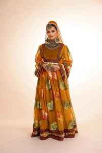 Gypsy Afghani Gland Longueur Au Sol Plus La Taille À La Main Balochi Tribal Ethnique Robe Broderie Volants Motif Kuchi Indien - Product Image 3