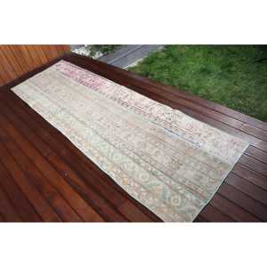 Vintage 2.7x8.6 ft <b>Rug</b>, Turkish <b>Runner</b> <b>Rug</b>, White Southwestern <b>Rug</b> - Product Image 2