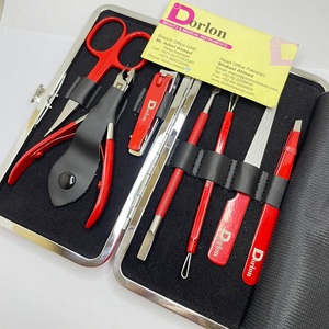 Kit de herramientas de cuidado de uñas de metal rojo caliente para uso en el hogar y el salón Suministros de uñas de cuidado personal - Product Image 2