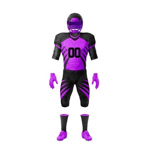 Último diseño personalizado Impresión de transferencia de calor conjuntos de uniformes de fútbol americano de alta calidad 100% poliéster antibacteriano transpirable - Product Image 2