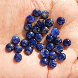 Sodalite naturelle 4x4mm Cabochon rond toutes tailles disponibles dos plat fabrication de bijoux pierre pierres précieuses en vrac - Product Image 1