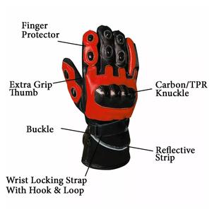 Gants d'hiver en cuir imperméables pour moto sport motard cyclisme voyage extérieur respirant et compatible avec écran tactile - Product Image 4