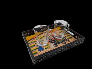 Plateau de service en bois MDF avec revêtement émaillé, design, hôtels et restaurants, articles de cuisine, plateau de table, haute qualité - Product Image 2