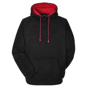 Sudadera con capucha térmica para hombre con bolsillo de canguro, estampado de expresión, Material polar, patrón sólido, teñido liso, temporada de invierno - Product Image 1