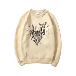 Pull à manches longues pour femmes Wizard Castle Sweatshirt Solid Pattern Hooded Top Magical School Design for Believing Magic Autumn - Product Image 6
