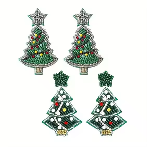 งานปักเมล็ดลูกปัดทำมือสำหรับต้นคริสต์มาสต่างหูแบบห้อยเครื่องประดับลูกปัดตามเทศกาลสำหรับงานปาร์ตี้หรือของขวัญโดยงานหัตถกรรม MD - Product Image 6