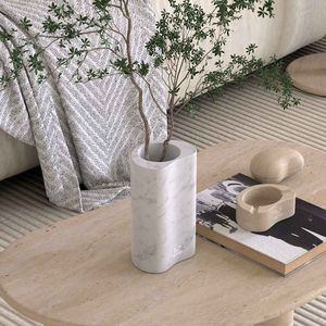 แจกันหินอ่อนสุดหรูที่ทันสมัยขัดเงาชิ้นงานตกแต่งหรูหรามีหลายขนาดทั้งภายในและภายนอกวิลล่า - Product Image 5