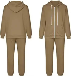 Conjunto Deportivo Informal de Invierno para Mujer, Diseño Nuevo, Transpirable, Color Sólido, Logotipo Personalizado, Conjunto de Dos Piezas - Product Image 2