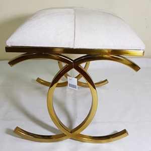 Tabouret moderne en acier inoxydable rembourré en cuir doré et or rose Sièges confortables pour bureau à domicile et restaurants disponibles en multiples - Product Image 5