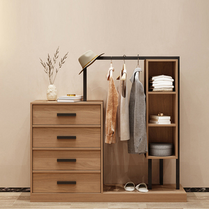 Moderno lujo multifuncional dormitorio almacenamiento piso-pie <span class=keywords><strong>perchero</strong></span> integrado pecho cajones colgador de ropa para la hora de acostarse - Product Image 1