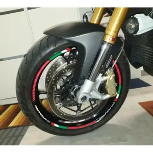 Strisce Adesive Personalizzate con Logo per Cerchioni Moto Aprilia Caponord 1200 da 17 Pollici 2013-2016 per Decorazione Ruote - Product Image 1