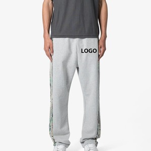 Pantalones Deportivos de Otoño 2026, Estilo Urbano, Forrados de Felpa, con Franja Lateral para Hombre, Corte Holgado, Ropa Deportiva, Pantalones de Entrenamiento Atlético - Product Image 1