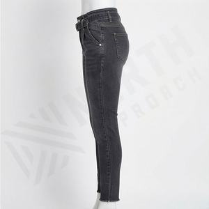 Pantalones Vaqueros de Mezclilla de Alta Calidad para Mujer, Ajustados, Elásticos, Transpirables, Talla Grande, Cintura Alta, Proveedor, Pantalones de Moda Premium - Product Image 3