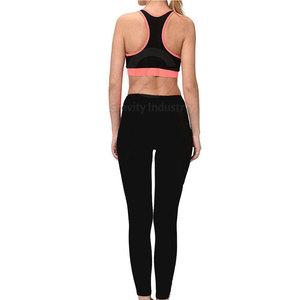 Venta Directa de Fábrica: Conjunto de Yoga para Mujer, Ropa Deportiva, Diseño Sólido con Logotipo Frontal, Cintura Alta Elástica, Transpirable, Ecológico, Spandex/Poliéster 2 - Product Image 2