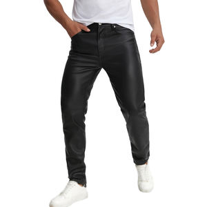 กางเกงหนังสำหรับผู้ชายกางเกงมีกระเป๋าที่มีสไตล์กางเกงหนังสำหรับผู้ใหญ่ - Product Image 1