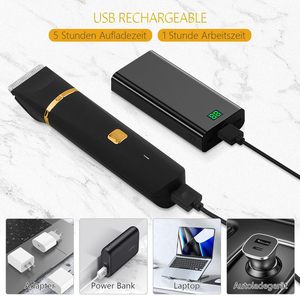 Afeitadora Eléctrica para Mujer, con Alimentación USB, Resistente al Agua IPX7, Recortadora para Cara, Nariz, Cejas, Axilas, Piernas y Vello Púbico, También para Hombres - Product Image 3