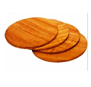 Handmade 12 <b>round</b> Wooden Coaster Set Custom Wood Coaster with Classic Style Bone and Brass Inlay Made in India - Product Image 5