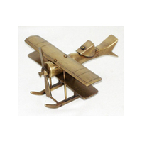 Sculpture Concorde en aluminium fini argent Design moderne Avion en aluminium sur support Petit avion décoratif en métal à vendre