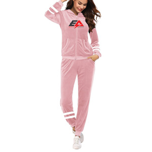 Survêtement à manches longues pour femmes/Survêtement confortable de couleur unie pour femmes, vêtements d'extérieur à fermeture éclair, fabricant OEM - Product Image 1