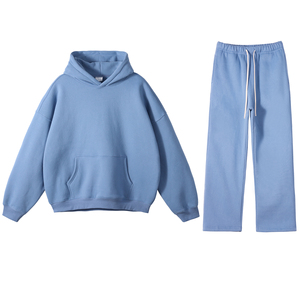 Chándales de alta calidad Conjuntos unisex Chándales de felpa francesa Conjunto de chándales Sudadera con capucha y pantalones - Product Image 3