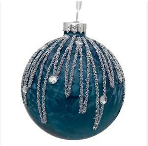 Blue Color Handmade Christmas Dazzling Snowflake <b>Curtain</b> Holder Ornaments Custom Size Party Supplies Christmas Pendants - Product Image 2