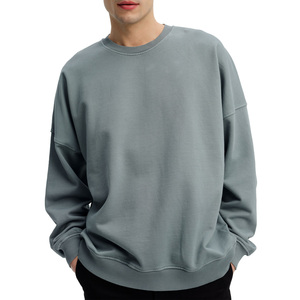 Sweat-shirt pour homme de haute qualité à prix avantageux, avec logo personnalisé, sweat-shirt en coton uni à manches longues pour homme - Product Image 1