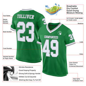 Camiseta de fútbol americano para hombre de talla grande cómoda duradera personalizada sublimación bordada diseño cosido deportes de equipo atlético - Product Image 3