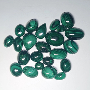 Malachite Cabochon prix de gros Lot malachite verte pierres précieuses en vrac Malachite bague taille pierre précieuse prix par pièces prix d'usine - Product Image 1