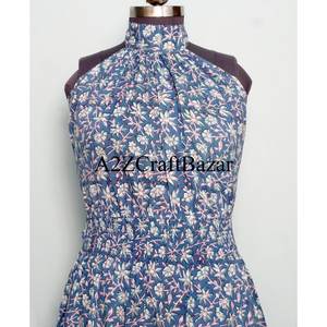 Mostly Stylish Looking beachwear sleeveless <b>dress</b> <b>Women's</b> Vintage floral Print beautiful and comfortable vacation Casual <b>Dresses</b> - Product Image 2