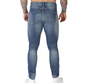 Hot Style Washed Denim Jeans Pants Breathable Print Design for All Seasons Top Sale - Product Image 2