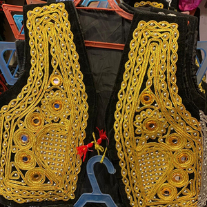 Abrigo de cintura para hombre, prenda tradicional de diseño de estilo afgano hecha a mano - Product Image 2