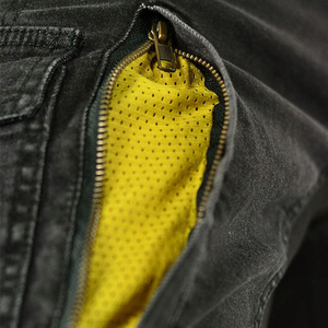 Veste en jean tendance pour homme, fabrication raffinée, lavée, veste en jean décontractée pour moto pour homme - Product Image 3