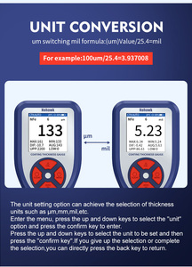 फैक्टरी कार पेंट फिल्म मोटाई परीक्षक Fe/NFe मैनुअल पेंट उपकरण डिजिटल कोटिंग मोटाई गेज - Product Image 4