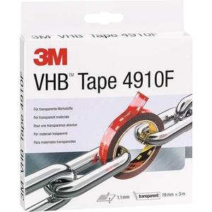เทป 3M VHB รุ่น 4910F ฟิล์มและเทปอิเล็กทรอนิกส์แบบใส ความยาว 3 เมตร กว้าง 19 มม. 1 ม้วน - Product Image 1
