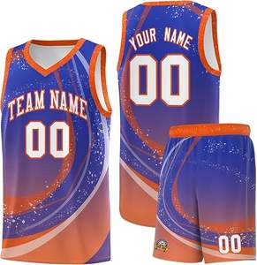 Maillots de basket-ball à séchage rapide personnalisés de haute qualité grande taille 4XL et 5XL uniformes de basket-ball de haute qualité vente en gros d'usine - Product Image 1