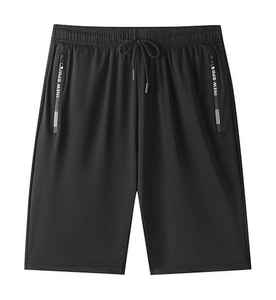 Pantalones cortos de entrenamiento atléticos de patrón sólido informal de alta calidad para hombre, pantalones cortos de gimnasio ligeros de secado rápido, pantalones cortos de senderismo con cintura elástica - Product Image 1