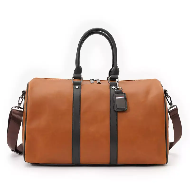 Custom Logo Waterproof Vintage Berifcase Sling Bag Genuine Leather Laptop Bag with zipper Business Travel bag for men