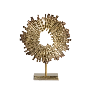 Diseño de forma de manzana, escultura acabada en plata de metal de aluminio pulido brillante utilizada para el hogar, esculturas verticales modernas - Product Image 6