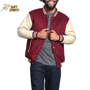 Venta caliente de los hombres de calidad superior Letterman Varsity chaqueta personalizada al por mayor de algodón de lana chaqueta de béisbol soporte nuevo diseño de moda - Product Image 5