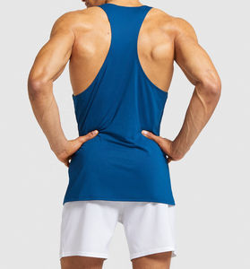 2025 venta al por mayor precio barato personalizado su propio diseño de logotipo hombres Camisa sin mangas algodón poliéster Color sólido gimnasio desgaste hombre Camiseta sin mangas - Product Image 4