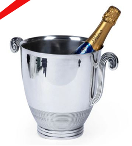 Seau à glace fini argent brillant de qualité supérieure pour restaurant de mariage - Product Image 1