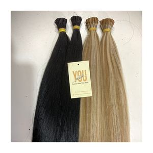 100% cabello humano Piano Color resaltar paquetes I Tip extensión de cabello Piano color resaltado hueso recto I Tip - Product Image 1