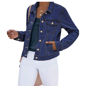 Chaqueta Vaquera de Alta Calidad para Mujer, Logotipo Personalizado, Transpirable, Color Rojo, Estilo Casual, Ropa Exterior para Invierno, Chaqueta Vaquera para Mujer - Product Image 4