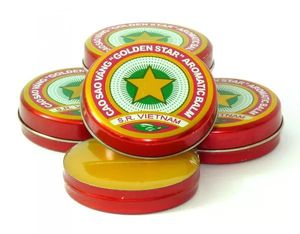 Bálsamo GOLDEN STAR, Recuerdo Cultural de Vietnam, Mezcla Aromática Local, Mentol Natural y Alcanfor, 10 Latas/Paquete - Product Image 3