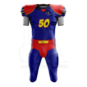Maillot de football américain de haute qualité Matériau durable avec manches courtes Uniforme d'équipe respirant Ensemble grande taille - Product Image 1