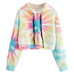 Transpirable con colores personalizados Sudaderas con capucha Tie Dye para mujer Nuevo estilo Sudaderas con capucha Tie Dye para mujer - Product Image 1