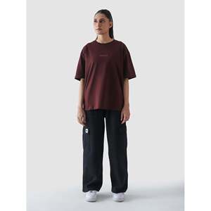 CORE T-shirt à manches régulières pour femme en jersey 100 % coton marron 220 GSM respirant - Product Image 1